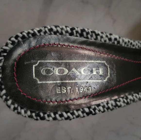 Coach Tweed Velvet Kitten Heels Sz 7B - Picture 5 of 7